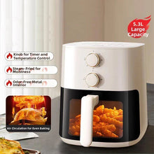 Load image into Gallery viewer, 5.3L Super-capacity Visualized Air Fryer | Perspective Window Design Touch Screen +12 Preset Menu|Detachable Cleaning|Household