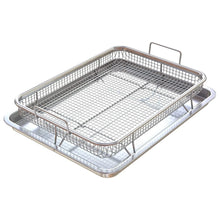 Load image into Gallery viewer, Air Fryer Basket for Oven,Stainless Steel Crisper Tray and Pan, Deluxe Air Fry in Your Oven, 2-Piece Set, for the Grill