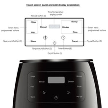Load image into Gallery viewer, Modern Digital Control Air Fryer One-Touch Preset French Fries And Chicken Oil-Free Electric Kitchen Household Appliance