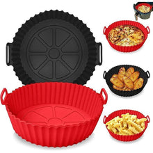 Load image into Gallery viewer, Air Fryer Silicone Liners Air Fryer Silicone Pot Reusable Silicone Air Fryer Liners Food Safe Non Stick Air Fryer Basket Accesso