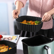 Load image into Gallery viewer, Air Fryer Silicone Liners Square Reusable Non Stick Basket Mat for 4-7QT Air Fryer Oven Microwave Baking Airfryer Accessories