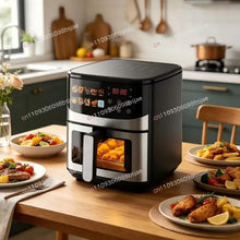 Load image into Gallery viewer, Digital air fryer showing food basket