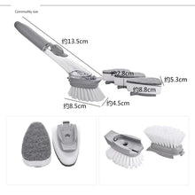 Charger l'image dans la galerie, Kitchen Cleaning Brush 2 In 1 Long Handle Cleaing Brush with Removable Brush Sponge Dispenser Dishwashing Brush Kitchen Tools