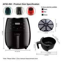 Load image into Gallery viewer, Modern Digital Control Air Fryer One-Touch Preset French Fries And Chicken Oil-Free Electric Kitchen Household Appliance