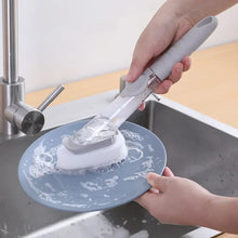 Charger l'image dans la galerie, Kitchen Cleaning Brush 2 In 1 Long Handle Cleaing Brush with Removable Brush Sponge Dispenser Dishwashing Brush Kitchen Tools