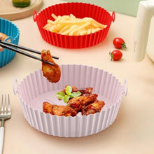 Load image into Gallery viewer, Air Fryer Silicone Liners Air Fryer Silicone Pot Reusable Silicone Air Fryer Liners Food Safe Non Stick Air Fryer Basket Accesso