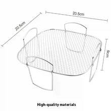 Load image into Gallery viewer, Air Fryer Grille Suitable For Air Fryers Oven Grill Stainless Steel Stackable Grill Kitchen Utensils Cook Multiple Foods