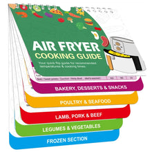 Load image into Gallery viewer, Air Fryer Magnetic Cheat Sheet Air Fryer Recipes Quick and Easy Temperature and Cooking Time Guide for Beginners