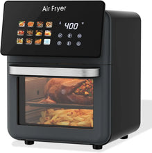 Load image into Gallery viewer, 15L Pro Air Fryer Oven With Grill 12 in 1 Smart Convection Oven Nonstick Basket Glass Window Black