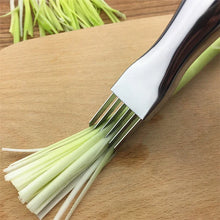 Load image into Gallery viewer, Kitchen Shred Silk The Knife, Stainless Steel Chopped Green Onion Knife, Curved Handle Design, Food Speedy Chopper Green Onion
