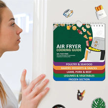 Load image into Gallery viewer, Air Fryer Magnetic Cheat Sheet Air Fryer Recipes Quick and Easy Temperature and Cooking Time Guide for Beginners
