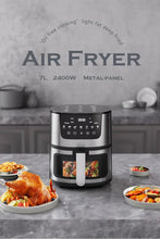 Load image into Gallery viewer, Smart Air Fryer Electric visual window 7L Oil-free Air Fryer Automatic Household Kitchen 360°Baking Convection Oven Air Fryers
