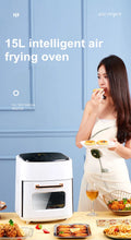 Charger l'image dans la galerie, Air Fryer Household Large Capacity 15L Visual Oil-free Smart Oven  Fries Machine 220V 110V US EU 1500W Chicken Frying

