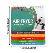 Load image into Gallery viewer, Air Fryer Magnetic Cheat Sheet Air Fryer Recipes Quick and Easy Temperature and Cooking Time Guide for Beginners

