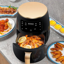 Charger l'image dans la galerie, New 6l Large Capacity Digital Touch Air Fryer Multi Use Non Stick Energy Saving Easy Clean Oven For Household Kitchen Cooking
