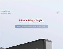 Load image into Gallery viewer, Countertop Kitchen Microwave Storage Rack, Telescopic Desktop Shelf for Rice Cookers and Ovens, A Household Storage Organizer
