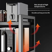 Load image into Gallery viewer, Countertop Kitchen Microwave Storage Rack, Telescopic Desktop Shelf for Rice Cookers and Ovens, A Household Storage Organizer
