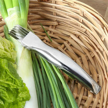 Load image into Gallery viewer, Kitchen Shred Silk The Knife, Stainless Steel Chopped Green Onion Knife, Curved Handle Design, Food Speedy Chopper Green Onion
