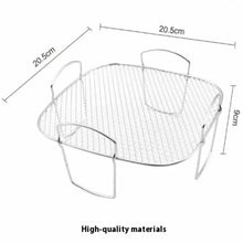Load image into Gallery viewer, Air Fryer Grille Suitable For Air Fryers Oven Grill Stainless Steel Stackable Grill Kitchen Utensils Cook Multiple Foods
