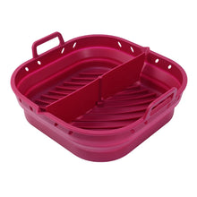 Charger l'image dans la galerie, Square Silicone Air Fryer Liners Reusable Silicone Basket Easy to Clean Air Fryers Pot for 5.8 to 8 Qt Air Fryer Baking Tray
