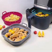 Charger l'image dans la galerie, Square Silicone Air Fryer Liners Reusable Silicone Basket Easy to Clean Air Fryers Pot for 5.8 to 8 Qt Air Fryer Baking Tray
