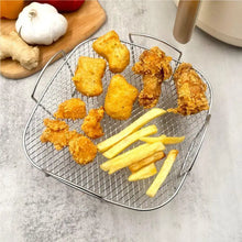 Load image into Gallery viewer, Air Fryer Grille Suitable For Air Fryers Oven Grill Stainless Steel Stackable Grill Kitchen Utensils Cook Multiple Foods

