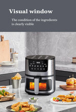 Load image into Gallery viewer, Smart Air Fryer Electric visual window 7L Oil-free Air Fryer Automatic Household Kitchen 360°Baking Convection Oven Air Fryers
