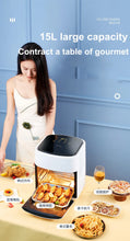 Charger l'image dans la galerie, Air Fryer Household Large Capacity 15L Visual Oil-free Smart Oven  Fries Machine 220V 110V US EU 1500W Chicken Frying
