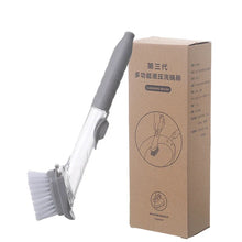 Charger l'image dans la galerie, Kitchen Cleaning Brush 2 In 1 Long Handle Cleaing Brush with Removable Brush Sponge Dispenser Dishwashing Brush Kitchen Tools
