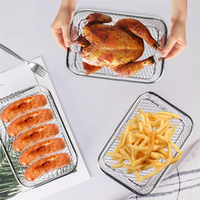 Charger l'image dans la galerie, Stackable Rectangular Air Fryer Shelves, 304 Stainless Steel, 3 Tiers For Enhanced Air-Fryingb64b
