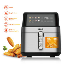 Load image into Gallery viewer, Multifunctional Electric Air Fryer 6.5L Cooker Fryer Without Oil Touch Screen Smart Digital 360 Degree Hot Air Circulation
