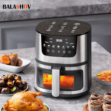 Load image into Gallery viewer, Smart Air Fryer Electric visual window 7L Oil-free Air Fryer Automatic Household Kitchen 360°Baking Convection Oven Air Fryers

