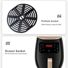 Charger l'image dans la galerie, New 6l Large Capacity Digital Touch Air Fryer Multi Use Non Stick Energy Saving Easy Clean Oven For Household Kitchen Cooking
