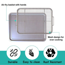 Load image into Gallery viewer, Air Fryer Basket for Oven,Stainless Steel Crisper Tray and Pan, Deluxe Air Fry in Your Oven, 2-Piece Set, for the Grill
