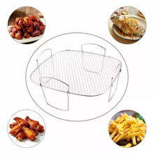 Load image into Gallery viewer, Air Fryer Grille Suitable For Air Fryers Oven Grill Stainless Steel Stackable Grill Kitchen Utensils Cook Multiple Foods
